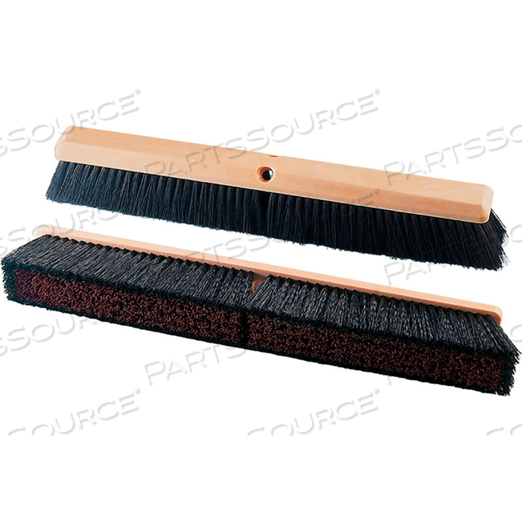 MILWAUKEE DUSTLESS 18"W ALL-PURPOSE POLYPROPYLENE PUSH BROOM W/STIFF CENTER AND FINE BORDER BRISTLES by Gordon Brush Mfg. Co., Inc.