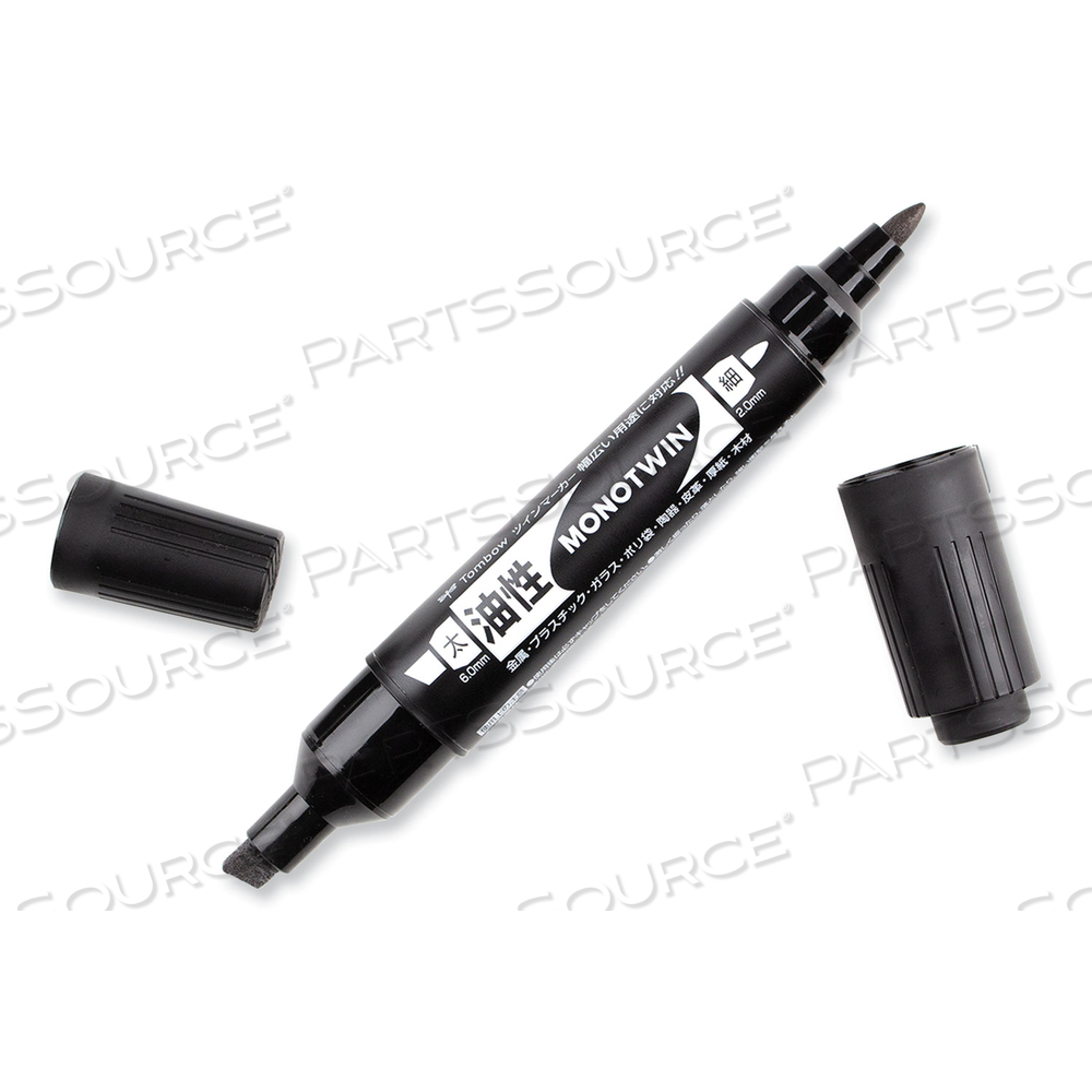 MONO TWIN BOLD PERMANENT MARKER, FINE/BROAD TIPS, BLACK by Tombow