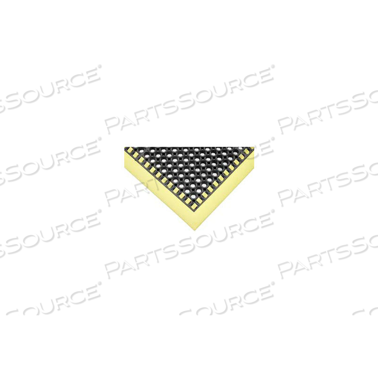 SAFETY TRUTRED DRAINAGE MAT 7/8" THICK 3' X 10' BLACK/YELLOW BORDER 