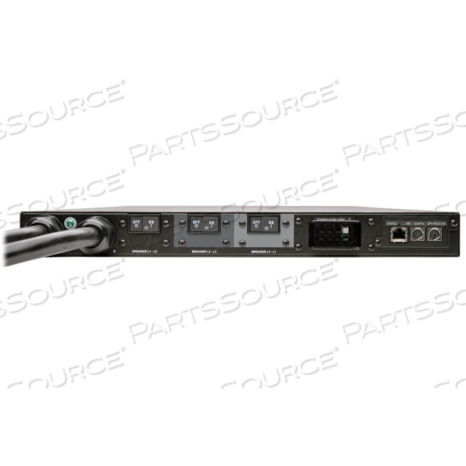 PDU 3-PHASE MONITORED/ATS 208V 8.6KW 2 L15-30P 6' CORDS 1U 