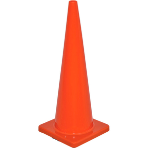 36" TRAFFIC CONE, NON-REFLECTIVE, SOLID ORANGE BASE, 10 LBS by Jinyun Granchess Rubber & Plastics Co.Lt