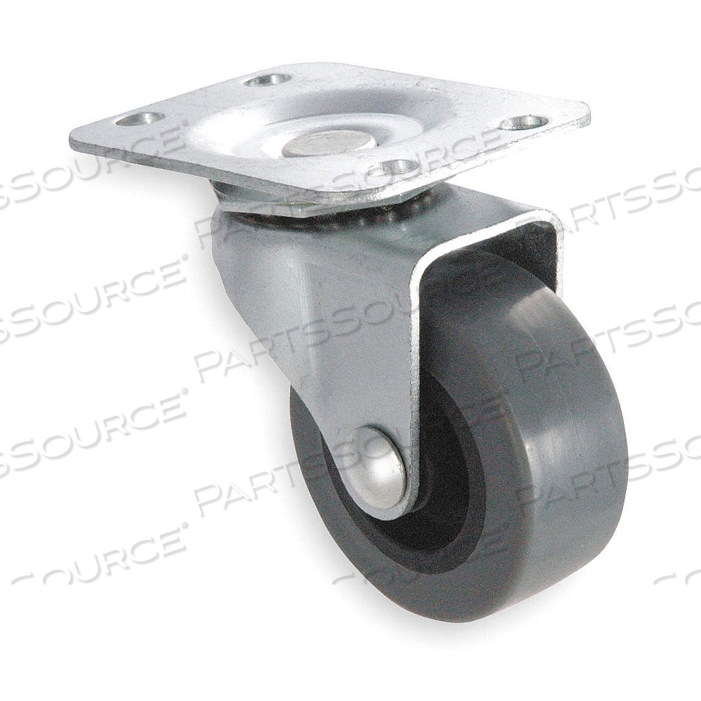STANDARD PLATE CASTER, 3 IN WHEEL DIA., 120 LB, 3 1/2 IN MOUNTING HT, SWIVEL CASTER by Approved Vendor