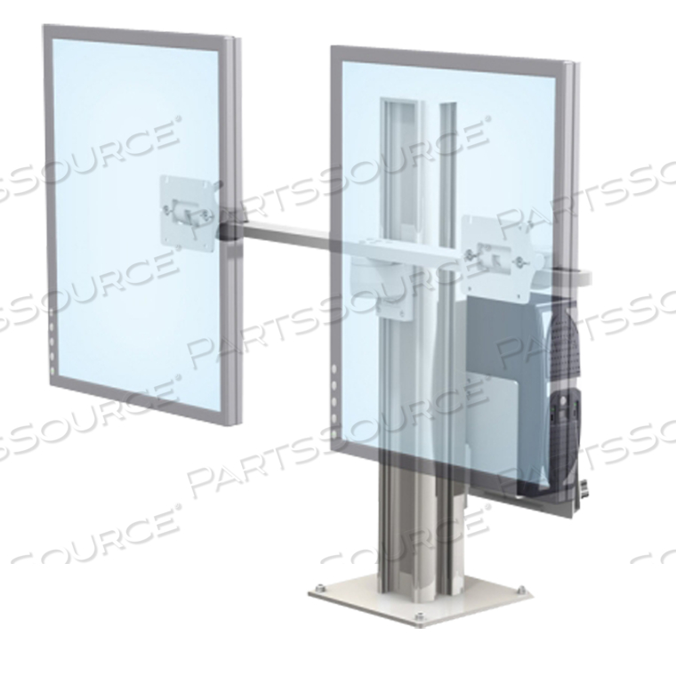 SIDE TO SIDE MONITOR ARM, MONITOR CHANNEL MOUNT, ACCESSORY HEAD ON TOP by Amico Accessories SIDE TO SIDE MONITOR ARM, MONITOR CHANNEL MOUNT, ACCESSORY HEAD ON TOP by Amico Accessories