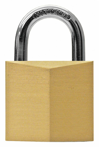 KEYED PADLOCK 9/16 IN RECTANGLE GOLD by Master Lock