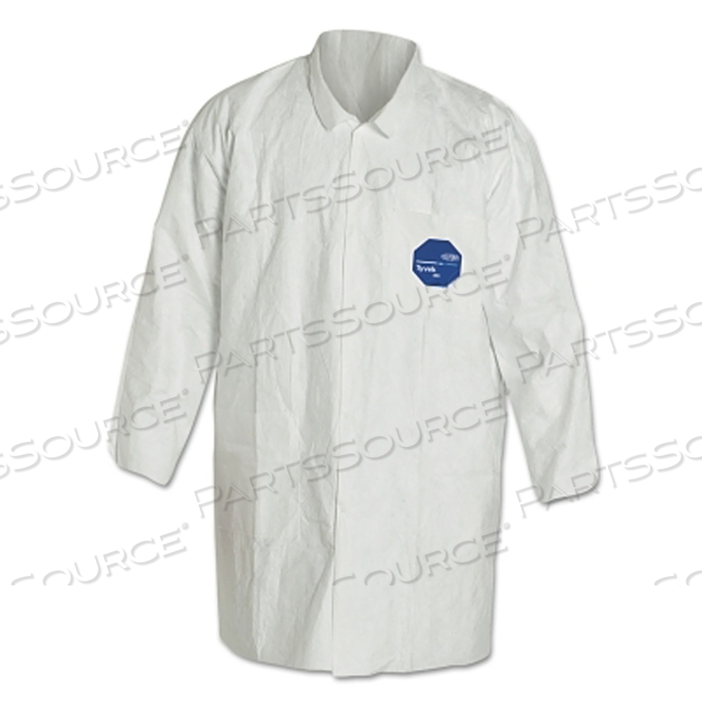 TYVEK 400 TWO POCKET LAB COAT, MEDIUM, WHITE by DuPont