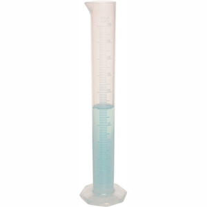 SINGLE SCALE GRADUATED CYLINDER, 100ML CAPACITY, 1.0ML GRADUATION, CLEAR, 1/PK by Bel-Art Products