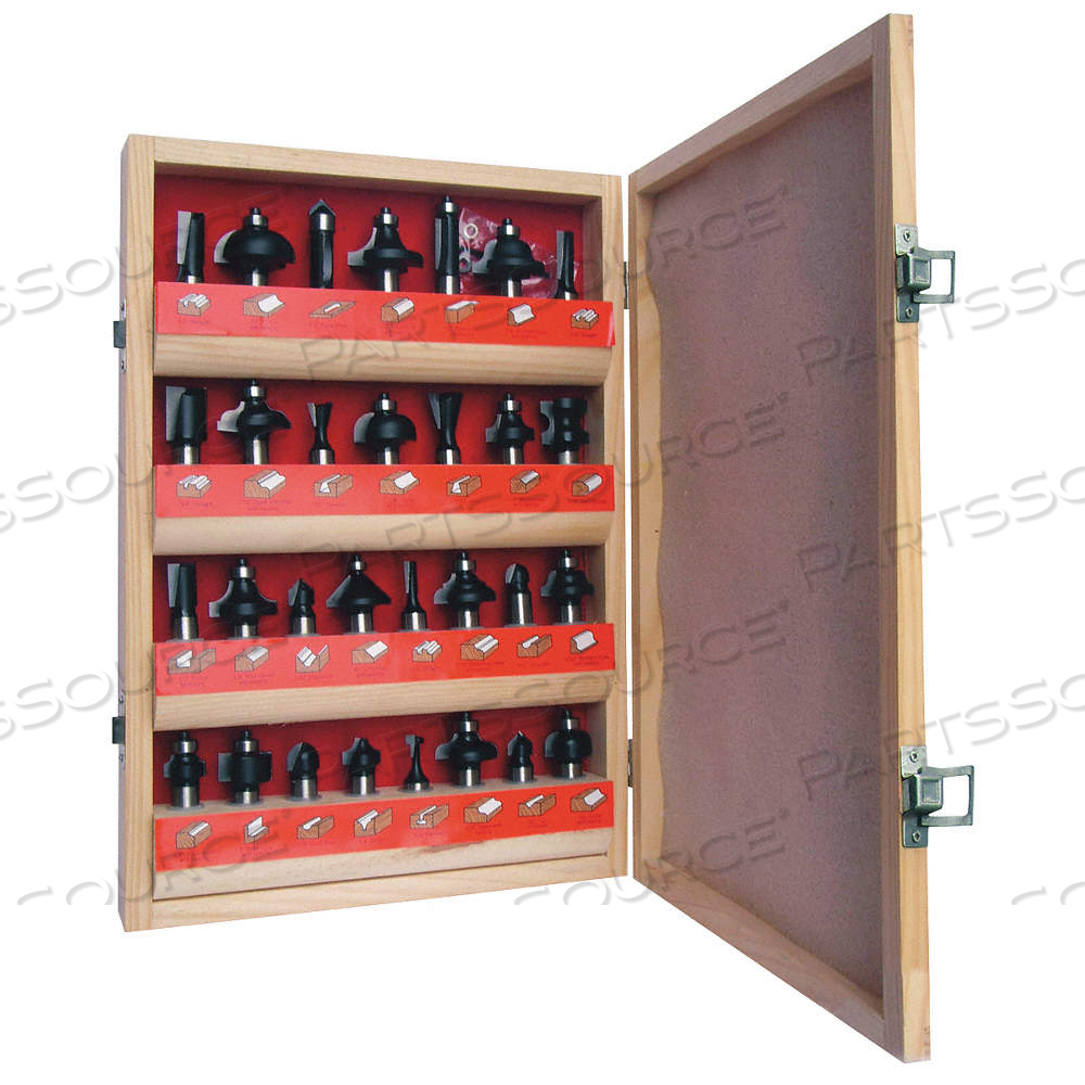 ROUTER BIT SET, FRACTIONAL INCH, 30 PIECES by Approved Vendor ROUTER BIT SET, FRACTIONAL INCH, 30 PIECES by Approved Vendor