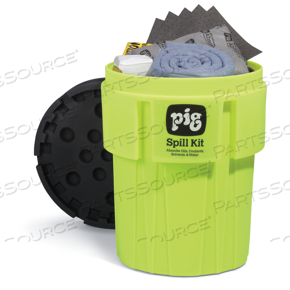PIG SPILL KIT IN 95-GALLON HIGH-VISIBILITY CONTAINER by New Pig Corporation PIG SPILL KIT IN 95-GALLON HIGH-VISIBILITY CONTAINER by New Pig Corporation