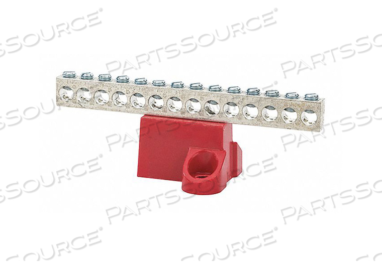 GROUND BAR ALUMINUM 14 CIRCUIT 2-14 AWG by NSi Industries