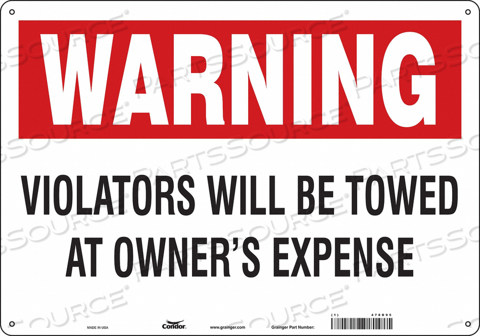 SAFETY SIGN 20 WX14 H 0.055 THICKNESS 