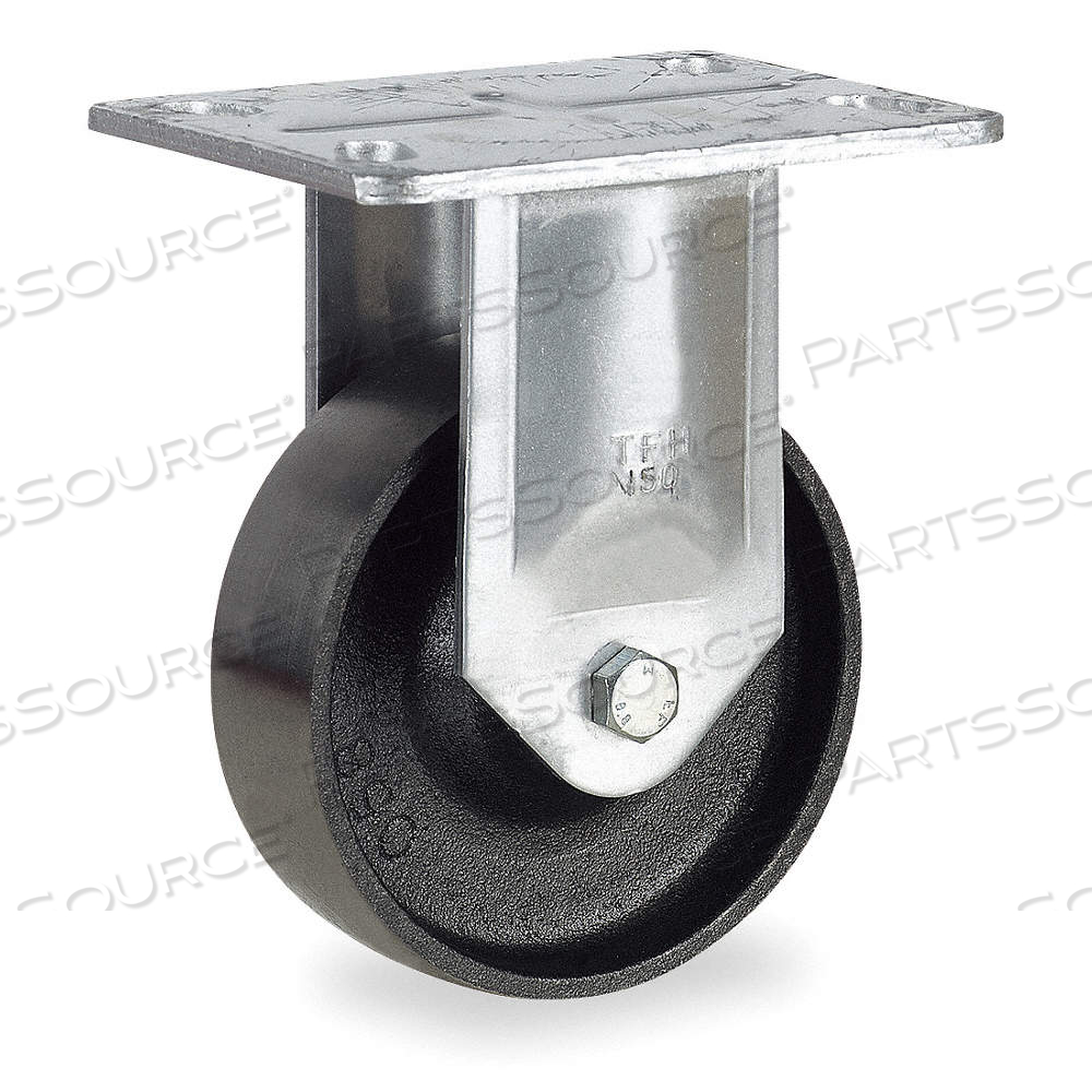 KINGPINLESS PLATE CASTER, 8 IN WHEEL DIA., 2250 LB, 10 1/8 IN MOUNTING HT, IRON by Approved Vendor KINGPINLESS PLATE CASTER, 8 IN WHEEL DIA., 2250 LB, 10 1/8 IN MOUNTING HT, IRON by Approved Vendor
