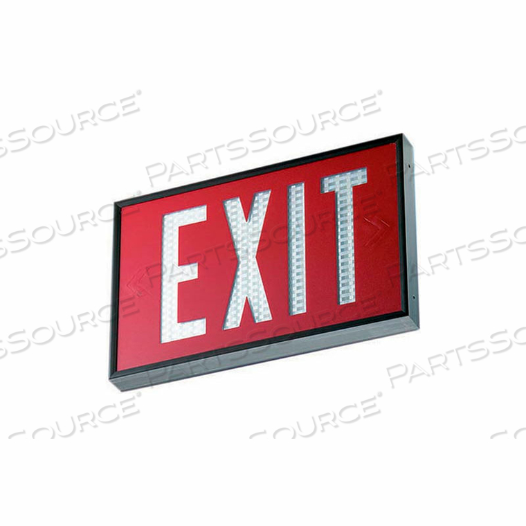 EVERLITE TRITIUM EXIT SIGN - 20 YEAR DOUBLE FACE RED 