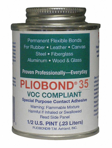 VOC COMPLIANT ADHESIVE 35LV 1/2 PT. by Pliobond