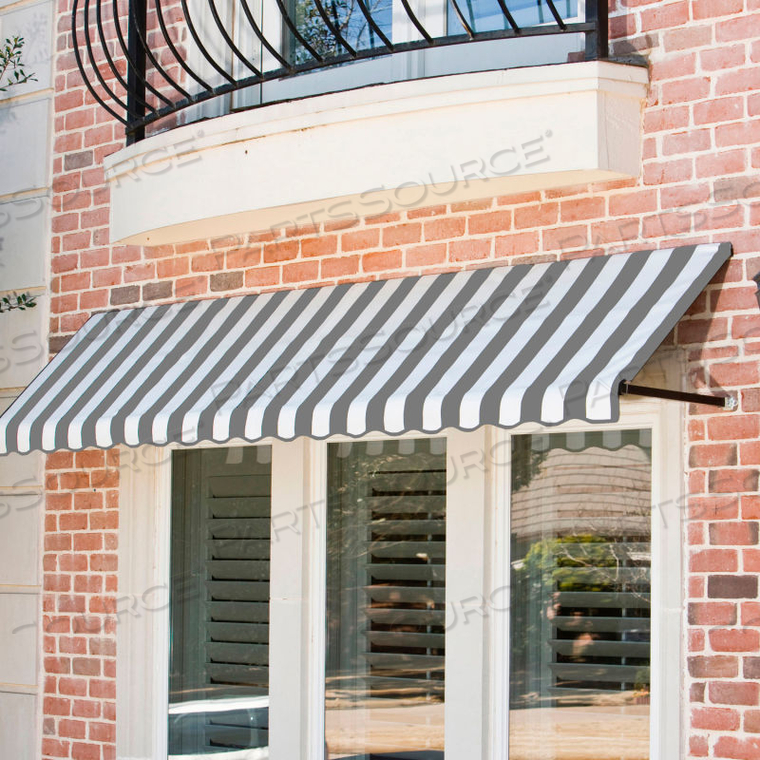 WINDOW/ENTRY AWNING 3-3/8'W X 4-11/16'H X 3'D GRAY/WHITE by Awntech