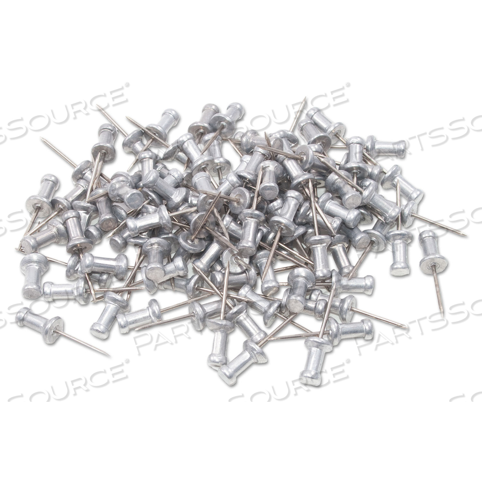 ALUMINUM HEAD PUSH PINS, ALUMINUM, SILVER, 0.63" by Gem Products ALUMINUM HEAD PUSH PINS, ALUMINUM, SILVER, 0.63" by Gem Products