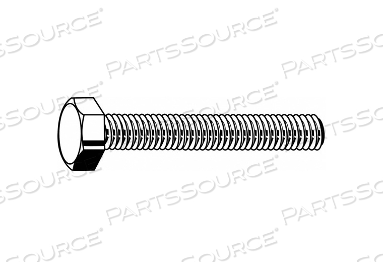 HEX HEAD CAP SCREW, STEEL, CLASS 8.8, BLACK OXIDE, M4-0.70, COARSE, 20 MM LG, FULLY THREADED by Fabory