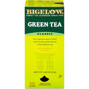 SINGLE FLAVOR TEA, GREEN, 8 OZ SINGLE CUP BAGS, 28/BOX by Bigelow