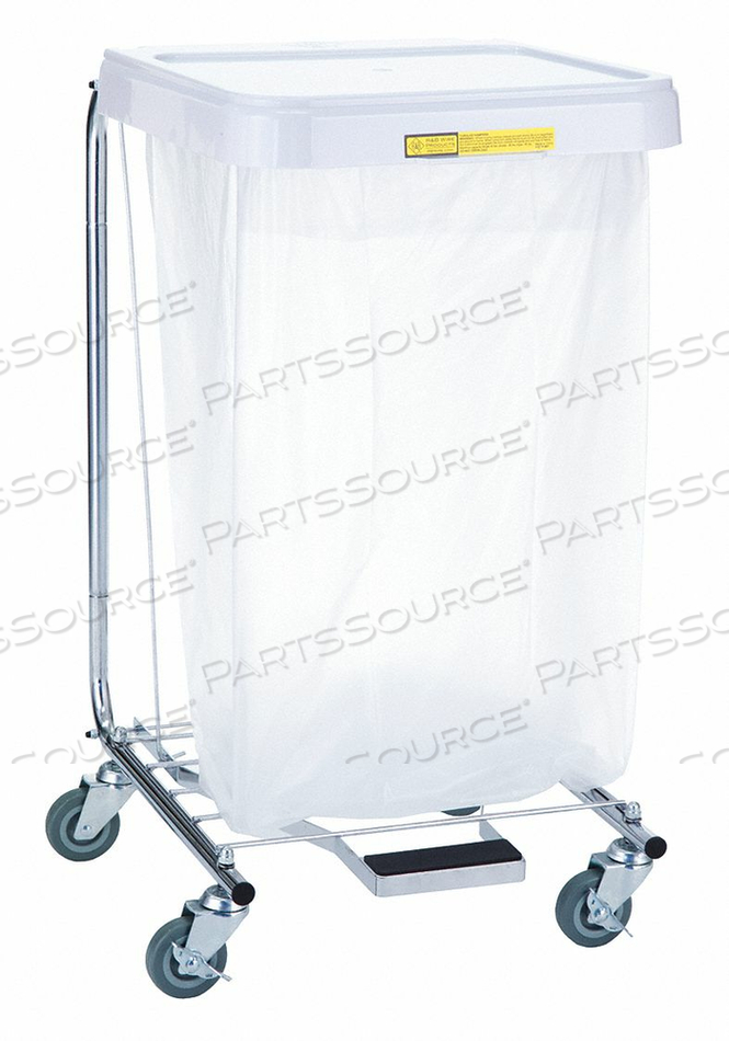 LAUNDRY HAMPER CART 1 COMP GRAY 3 CU FT by R&B Wire Products, Inc.