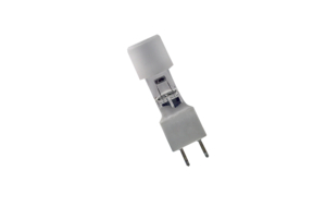 HALOGEN BULB, 100 W, 0.51 IN DIA, BI-PIN G8 BASE, CLEAR, T4-1/2, 24 V, 100 HR AVERAGE LIFE, C-BAR-6 FILAMENT, 2700 LUMENS, 4.17 A, 2.2 IN by USHIO America. Inc.