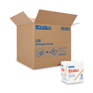 L40 TOWELS, 1/4 FOLD, 12.5 X 12, WHITE by WypAll L40 TOWELS, 1/4 FOLD, 12.5 X 12, WHITE by WypAll