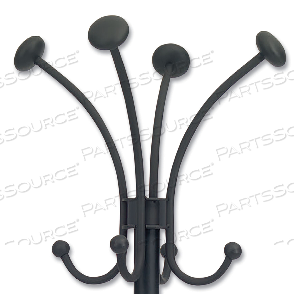 STILY COAT RACK, EIGHT KNOBS, STEEL, BLACK by Alba