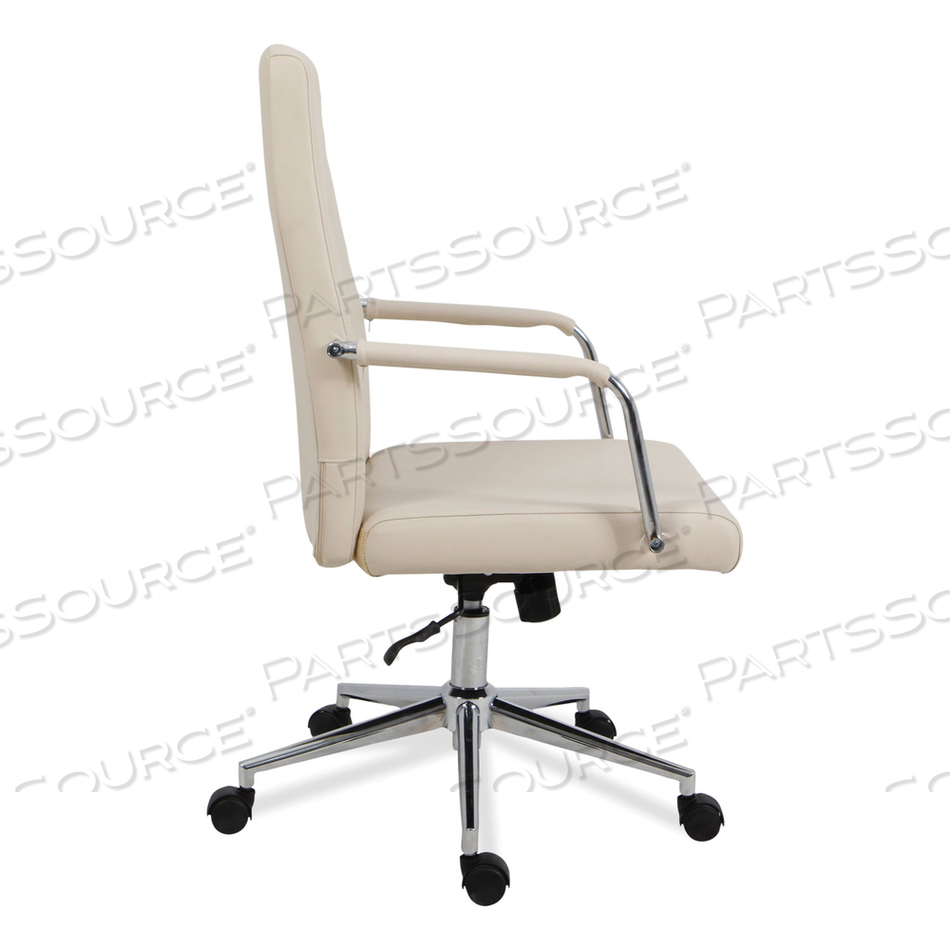 LEATHER TASK CHAIR, SUPPORTS UP TO 275 LB, 18.19" TO 21.93" SEAT HEIGHT, WHITE SEAT, WHITE BACK by Workspace by Alera LEATHER TASK CHAIR, SUPPORTS UP TO 275 LB, 18.19" TO 21.93" SEAT HEIGHT, WHITE SEAT, WHITE BACK by Workspace by Alera