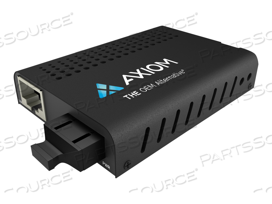 AXIOM MINI, FIBER MEDIA CONVERTER, GIGE, 10BASE-T, 1000BASE-LX, 100BASE-TX, 1000BASE-T, RJ-45 / SC SINGLE-MODE, UP TO 12.4 MILES, 1310 NM by Axiom AXIOM MINI, FIBER MEDIA CONVERTER, GIGE, 10BASE-T, 1000BASE-LX, 100BASE-TX, 1000BASE-T, RJ-45 / SC SINGLE-MODE, UP TO 12.4 MILES, 1310 NM by Axiom