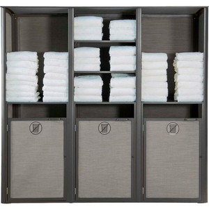 TOWEL VALET - VOLCANIC BLACK - TRIPLE UNIT - SUNSET SERIES by Grosfillex