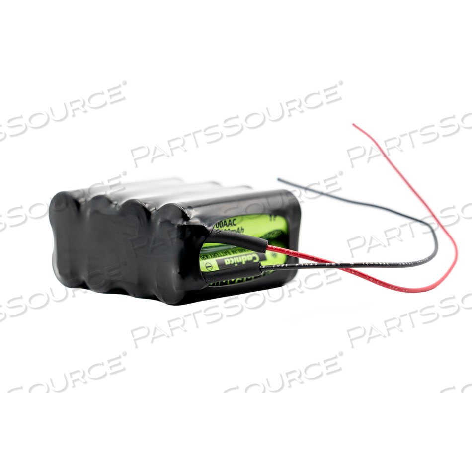 RECHARGEABLE BATTERY PACK, NICKEL CADMIUM, 9.6V, 0.7 AH, 2 WIRE LEAD LENGTH 