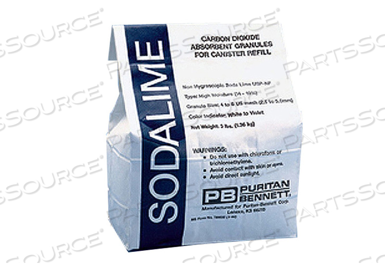 CARBON DIOXIDE SODALIME ABSORBENT, BAG, 3 LB, #4 TO 8 US MESH by A-M Systems