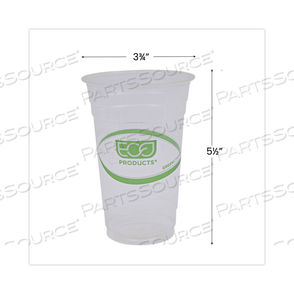 GREENSTRIPE RENEWABLE AND COMPOSTABLE COLD CUPS, 20 OZ, CLEAR by Eco-Products