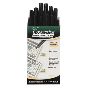 SMART MONEY COUNTERFEIT BILL DETECTOR PEN, U.S. CURRENCY, 12/PACK by Dri-Mark