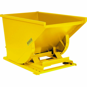 HEAVY DUTY SELF DUMPING FORKLIFT HOPPER, 1/3 CU. YD., 7000 LBS, YELLOW by McCullough Industries, Inc. HEAVY DUTY SELF DUMPING FORKLIFT HOPPER, 1/3 CU. YD., 7000 LBS, YELLOW by McCullough Industries, Inc.