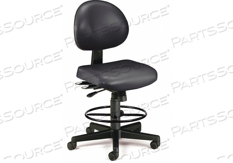TASK CHAIR BLACK NO ARMS BACK 15-1/4 H 