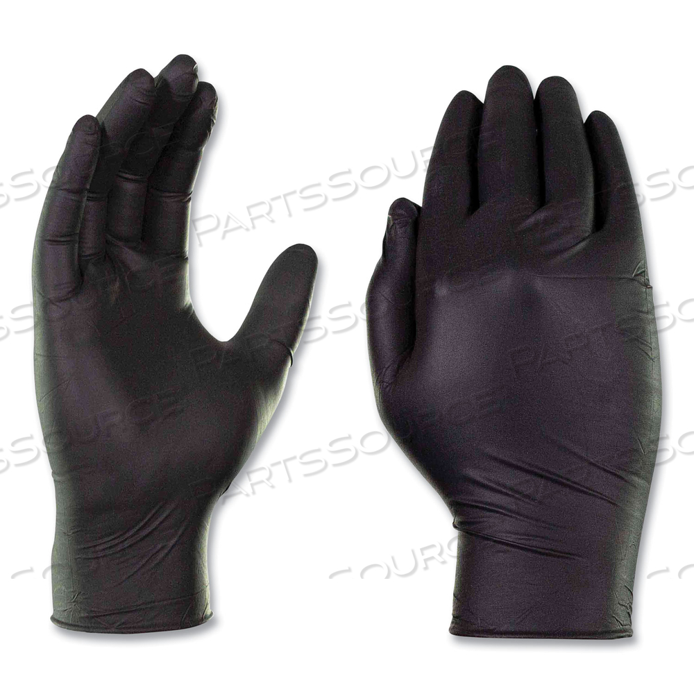 INDUSTRIAL NITRILE GLOVES, POWDER-FREE, 3 MIL, 2X-LARGE, BLACK, 100/BOX, 10 BOXES/CARTON 