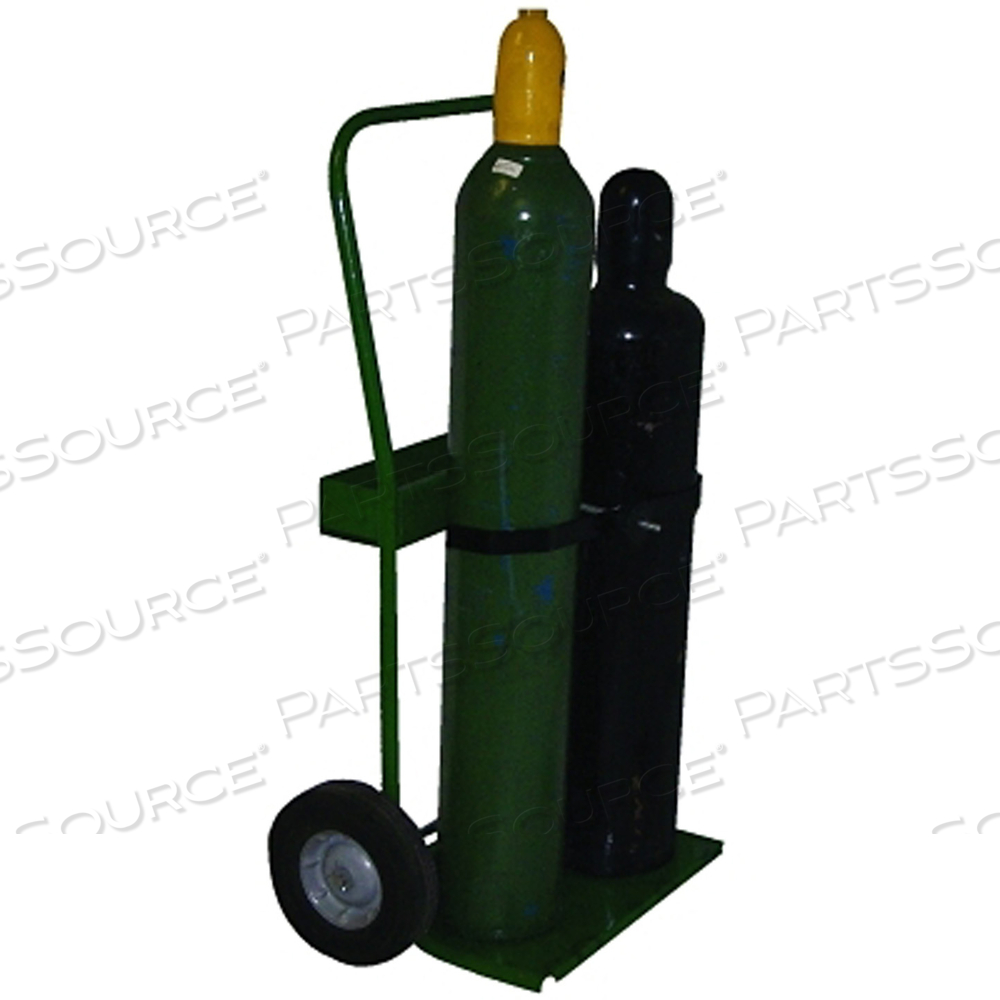 800 SERIES CART, HOLDS 2 CYLINDERS, 6-1/2 IN TO 7-3/4 IN DIA, 10 IN SEMI-PNEUMATIC WHEELS by Saftcart