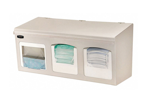 FACE MASK DISPENSER 3 COMPARTMENTS BEIGE by Bowman