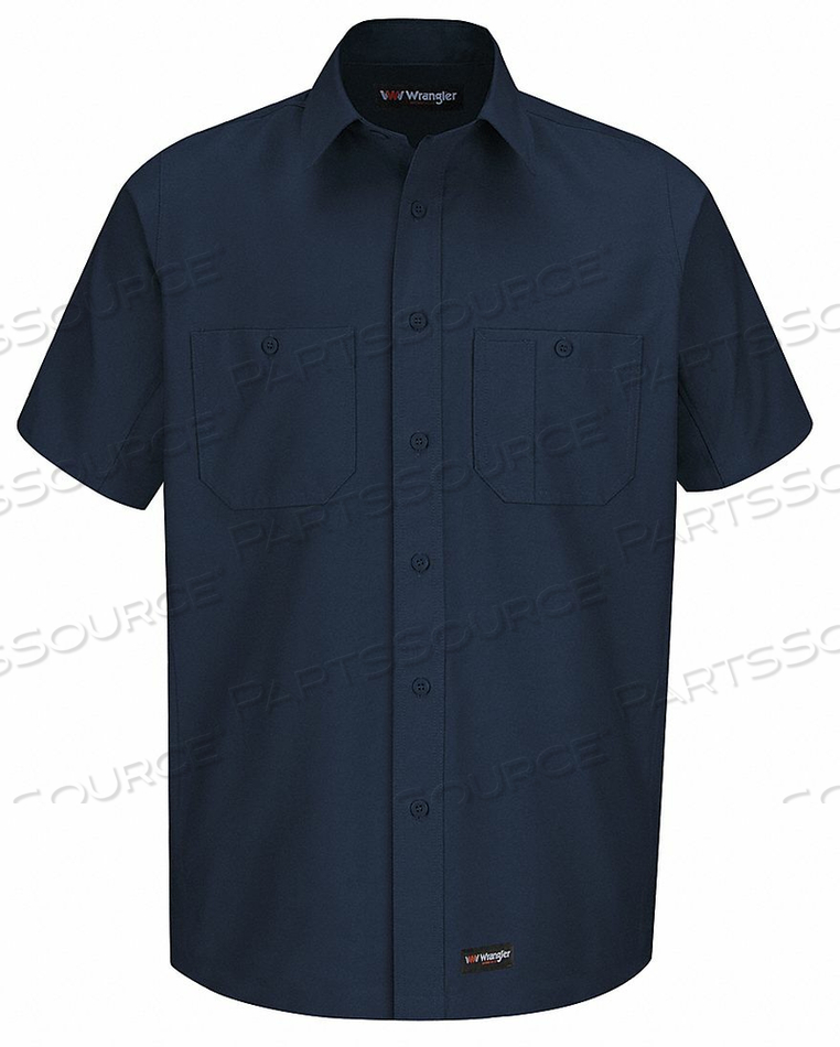 SHORT SLEEVE SHIRT NAVY POLY/COTTON XL by Wrangler