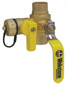 BRASS W/DRAIN 3-WAY CUPXHOSE 1/2 IN by Webstone