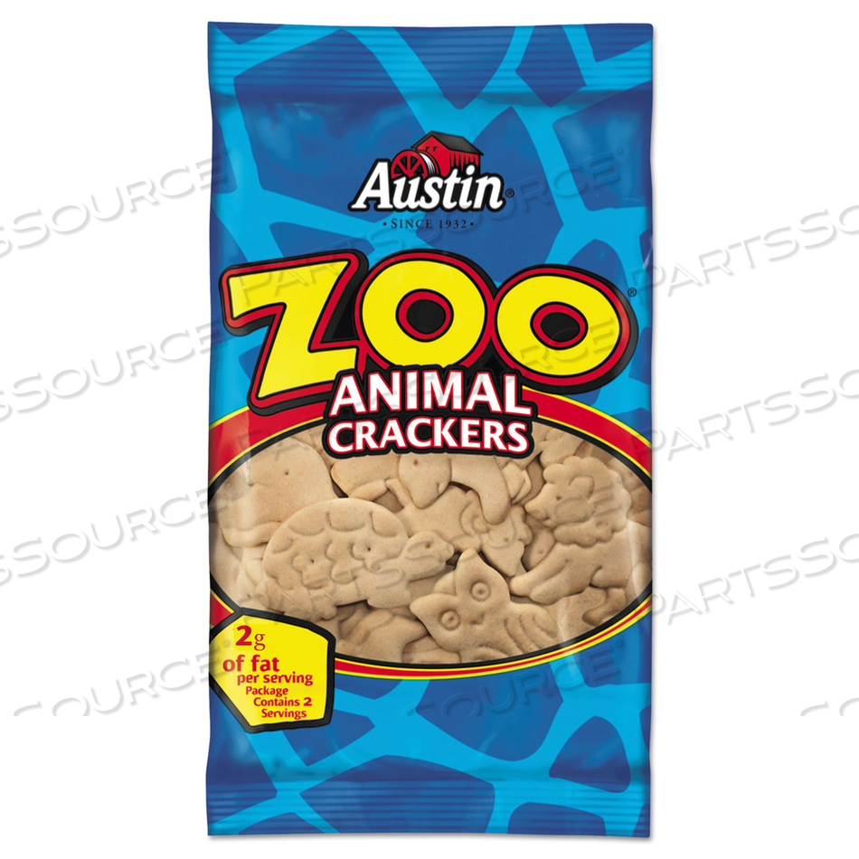 ZOO ANIMAL CRACKERS, ORIGINAL, 2 OZ PACK, 80/CARTON 