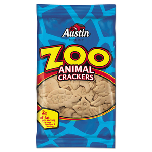 ZOO ANIMAL CRACKERS, ORIGINAL, 2 OZ PACK, 80/CARTON by Austin