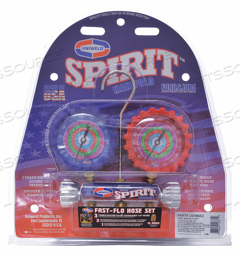 MECHANICAL MANIFOLD GAUGE SET 2 VALVES by Uniweld MECHANICAL MANIFOLD GAUGE SET 2 VALVES by Uniweld