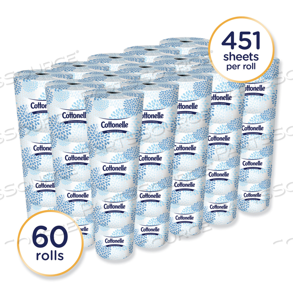 2-PLY BATHROOM TISSUE FOR BUSINESS, SEPTIC SAFE, WHITE, 451 SHEETS/ROLL by Cottonelle 2-PLY BATHROOM TISSUE FOR BUSINESS, SEPTIC SAFE, WHITE, 451 SHEETS/ROLL by Cottonelle