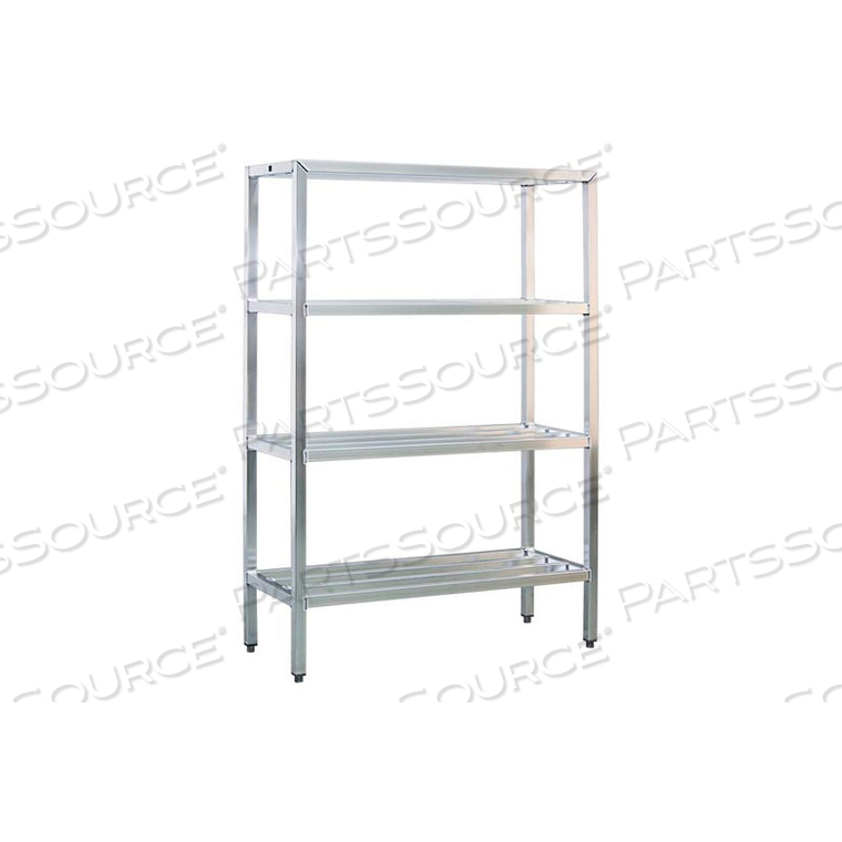 ALUMINUM HEAVY DUTY 4-SHELF RACK, 20"W X 72"H X 42"L by New Age Industries