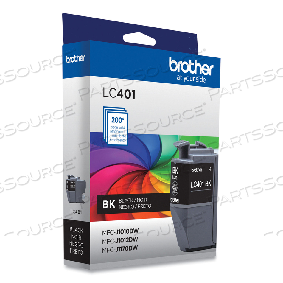 LC401BK, BLACK, ORIGINAL, BOX, INK CARTRIDGE, FOR MFC-J1010DW, MFC-J1012DW, MFC-J1170DW by Brother