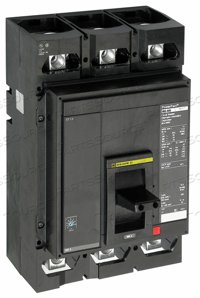 CIRCUIT BREAKER 500A 2P 600VAC MG 