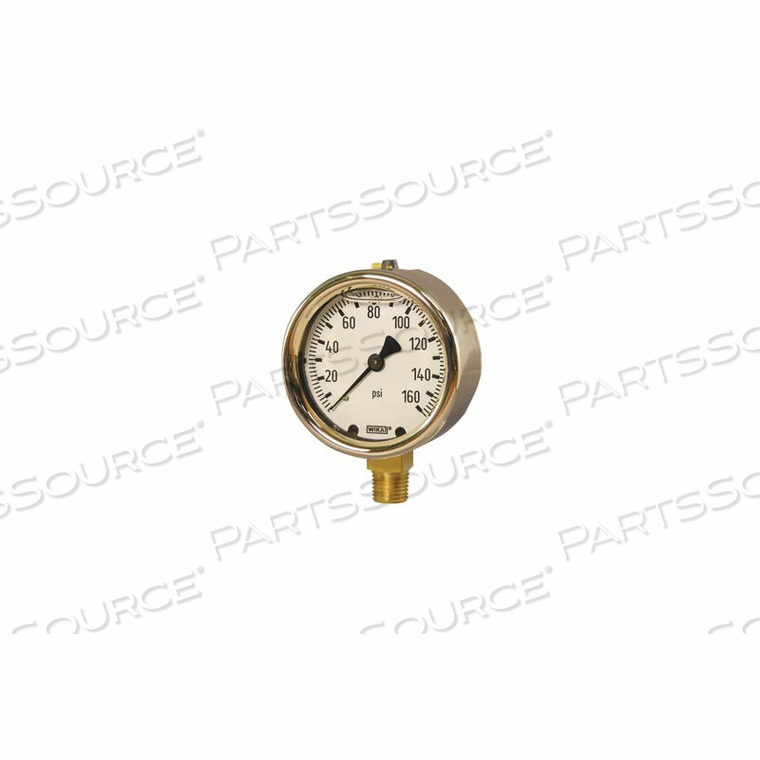 2.5" TYPE 213.40 30INHG/100PSI GAUGE - 1/4" NPT LM FORGED BRASS 