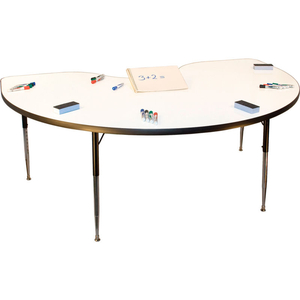 WHITEBOARD ACTIVITY TABLE 48" X 72" KIDNEY, ADA COMPLIANT ADJUSTABLE HEIGHT by Allied