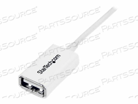 EXTENSION CABLE, WHITE, 24/28 AWG CABLE, 1 X USB TYPE-A 4 PIN USB 2.0 MALE, 1 X USB TYPE-A (4 PIN) USB 2.0 FEMALE, PVC, NICKEL PLATED CONNEC EXTENSION CABLE, WHITE, 24/28 AWG CABLE, 1 X USB TYPE-A 4 PIN USB 2.0 MALE, 1 X USB TYPE-A (4 PIN) USB 2.0 FEMALE, PVC, NICKEL PLATED CONNEC