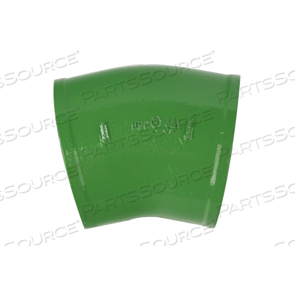 22.5° BEND, CAST IRON, 8 IN X 8 IN FITTING PIPE SIZE, SOCKET X SOCKET, 7 1/2 IN OVERALL LG, DWV by Approved Vendor